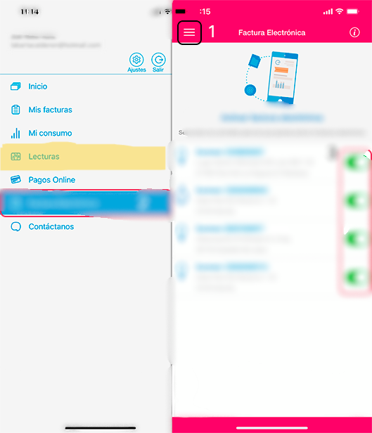 Pagar Factura Energía XXI App Móvil