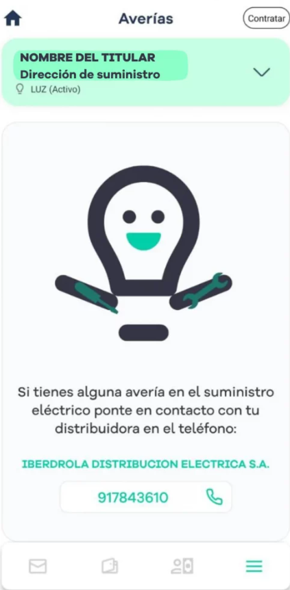 Averías Área Clientes Gana Energía