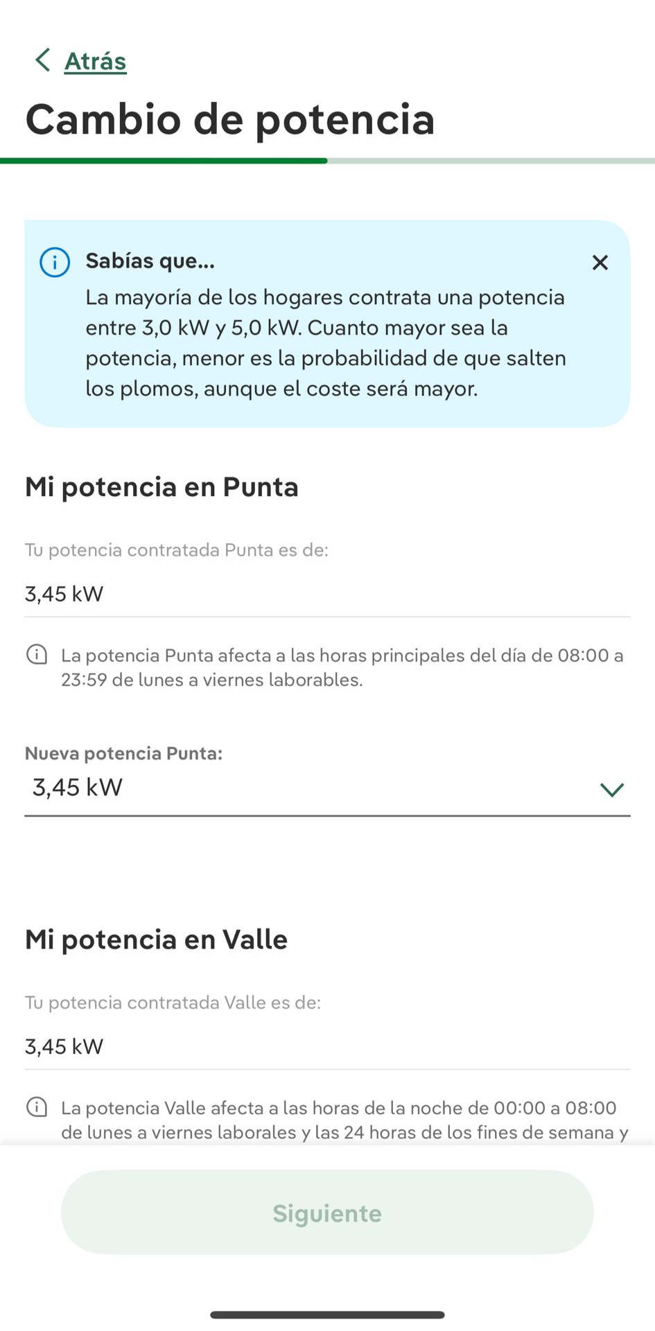 Cambiar potencia Iberdrola Clientes