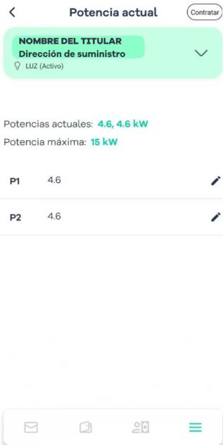 Cambio de potencia móvil Gana Energía