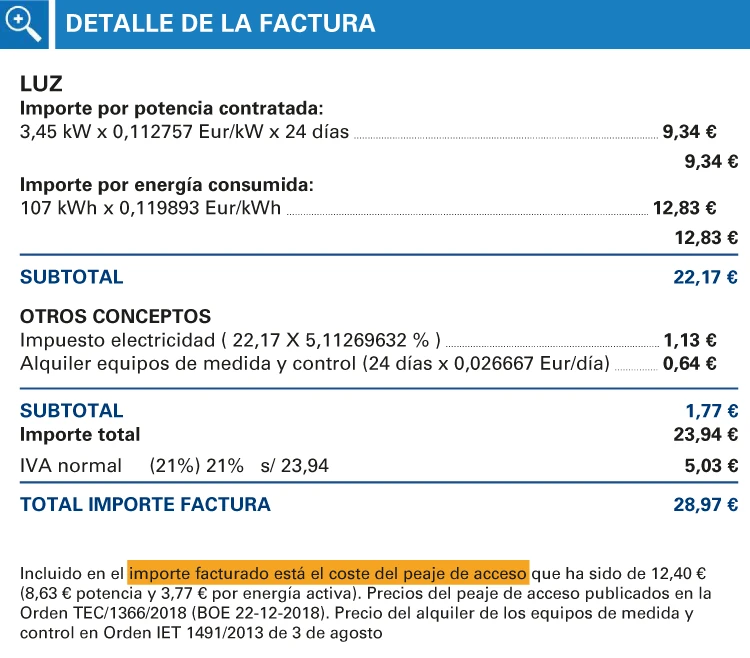 Factura de Endesa en el mercado libre