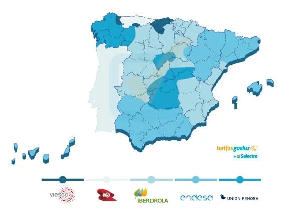 Mapa distribuidoras de luz