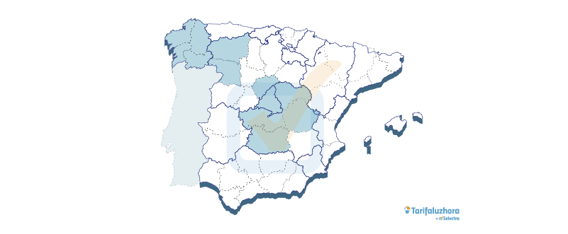 Mapa de distribución de electricidad de Unión Fenosa Distribución