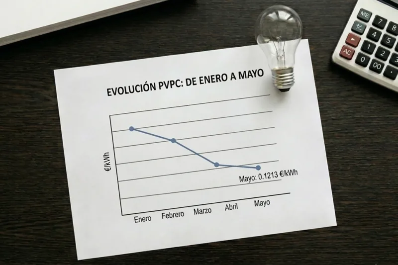¿Cuánto costó la luz con PVPC en mayo 2026? Un mes tranquilo con precios contenidos