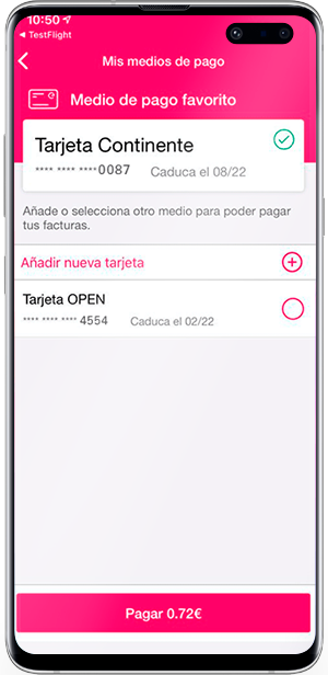Pagar Factura Energía XXI App Móvil